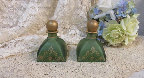 Vintage Perfume Bottles, Pair, c1930