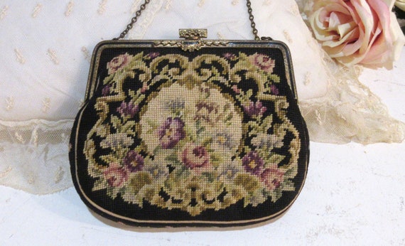 Vintage Petit Point Handbag, c1920s - image 2