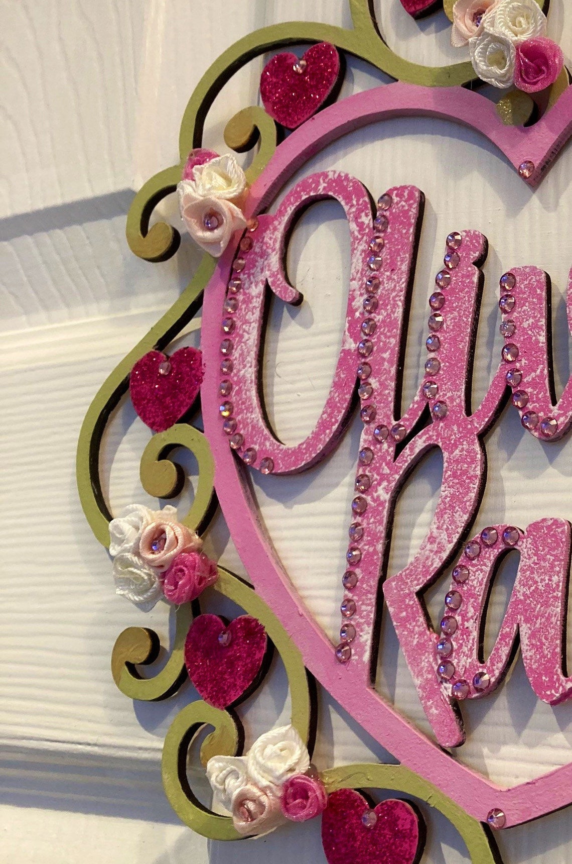 Hand painted Personalised Name Hanging Wall Hoop Etsy