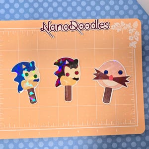 Popsicle Sonic Holographic Stickers