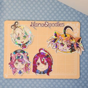 HololiveEN Justice Holographic Chibi Stickers