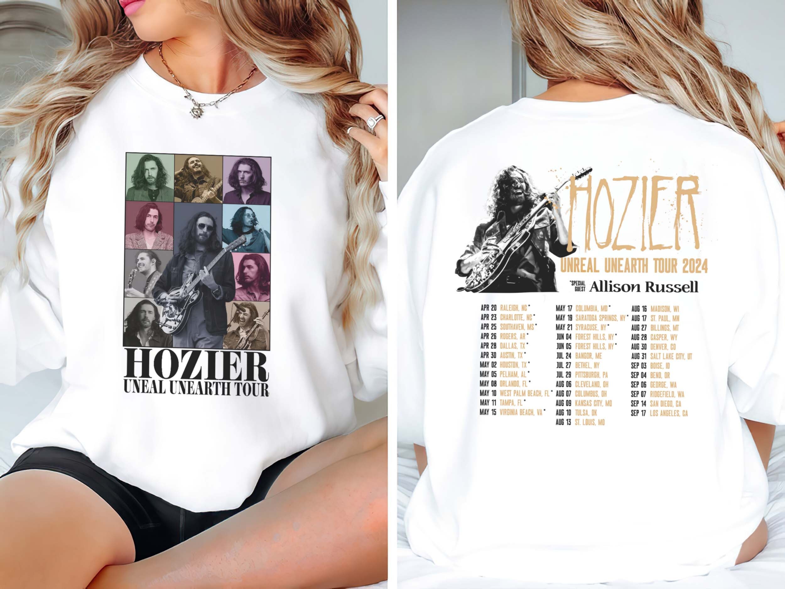 Hozier Unreal Unearth Tour 2024 shirts, Hozier Tour Merch, Hozier