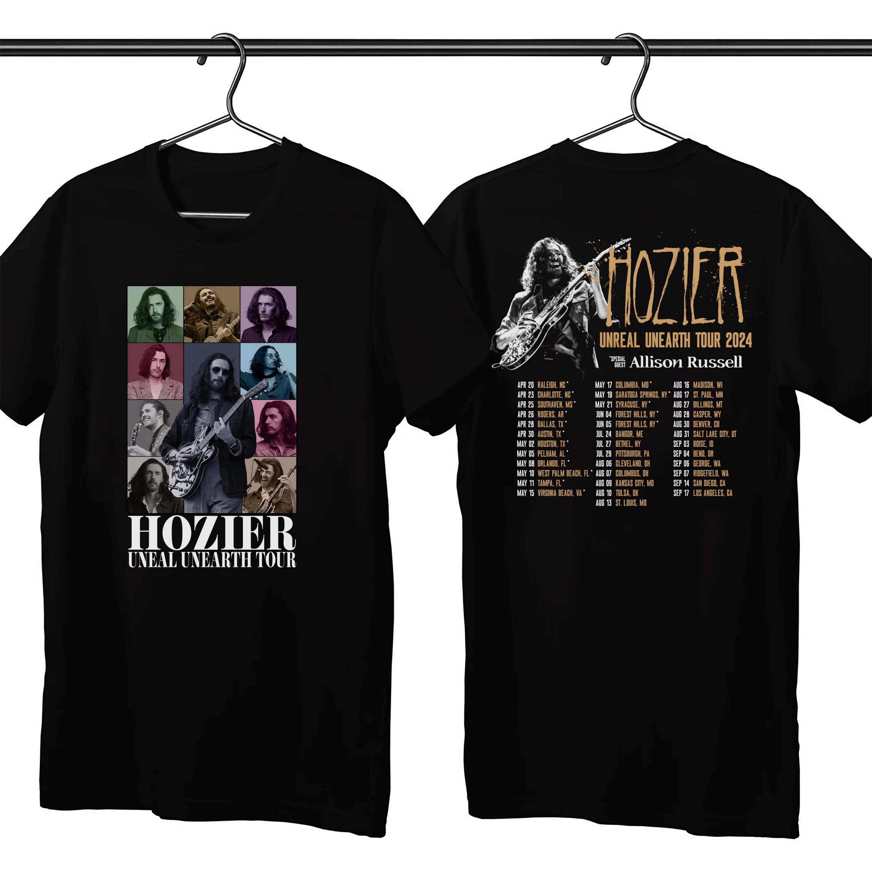 Hozier Unreal Unearth Tour 2024 shirts, Hozier Tour Merch, Hozier