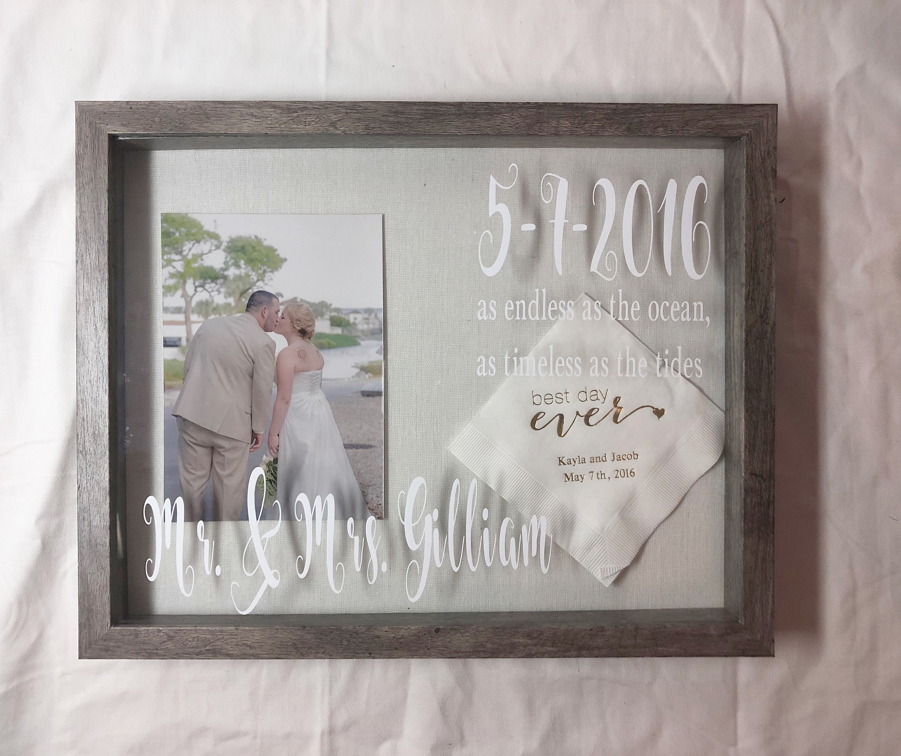 wedding shadow box customized shadow box personalized Etsy