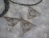 Harry potter collar, deathly hallows collar, joyería Harry de la muerte, harry potter, joyas del potter de harry, harry collar de potter