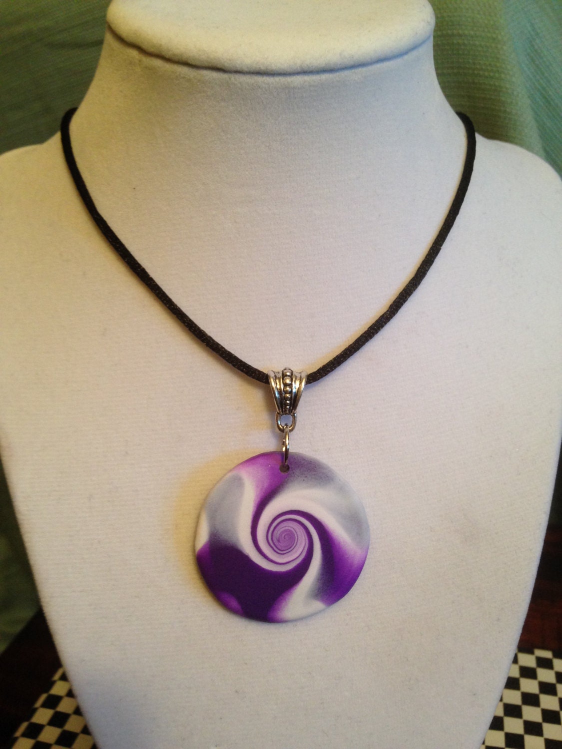 Polymer Clay Pendant Necklace Etsy