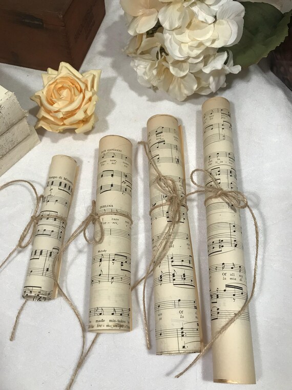 Accent Pieces Music Sheet Scroll 1940 S Music Sheet Etsy