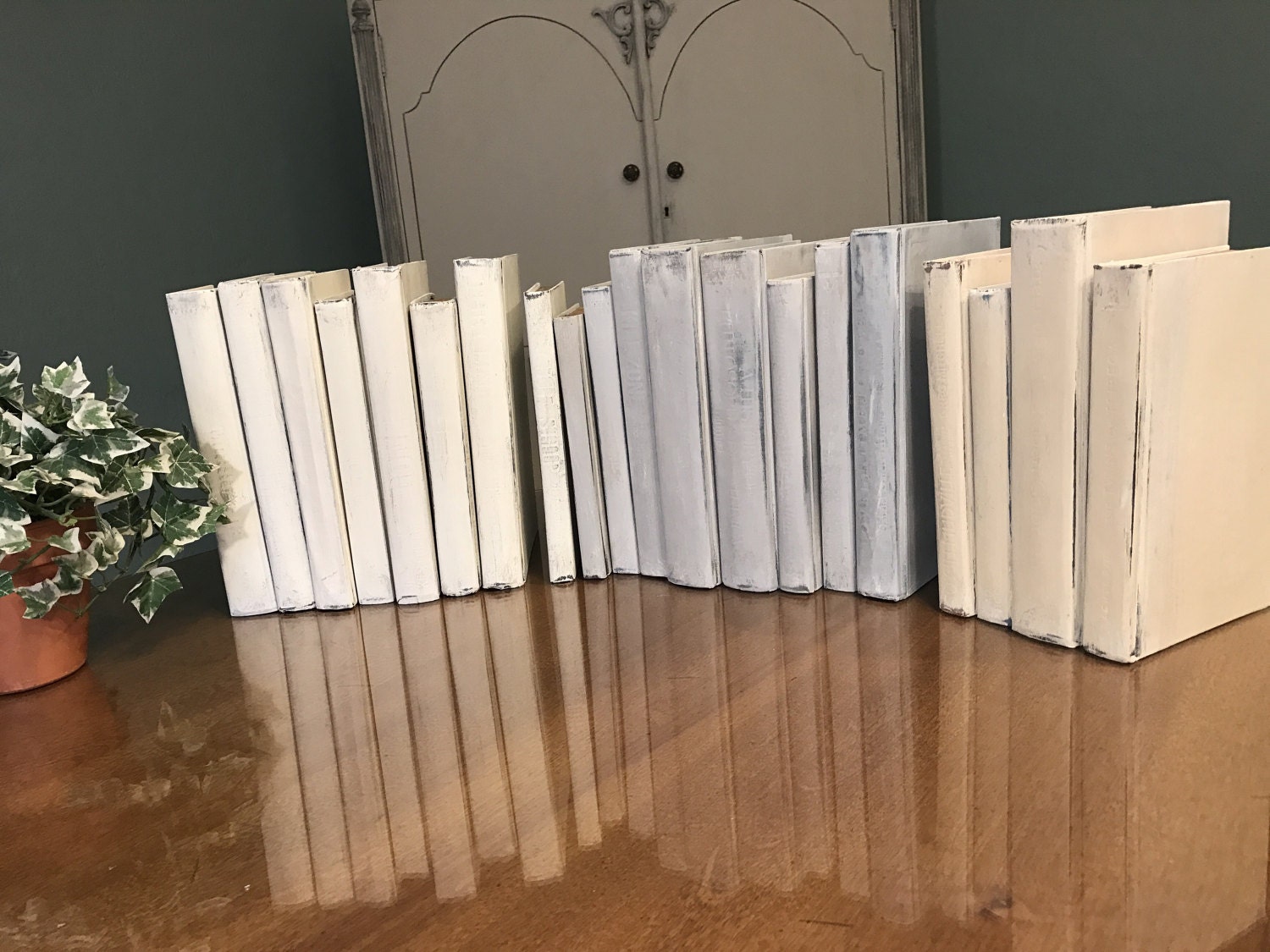 Farmhouse Decor Distressed Books Painted Neutral Colors | Etsy Farmhouse Decor Distressed Books Painted Neutral Colors Etsy