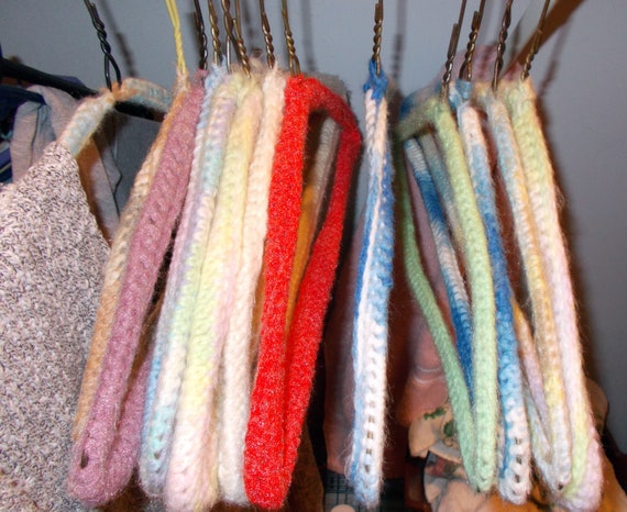 Yarn Covered Wire Or Plastic Coat And Clothing Hangers