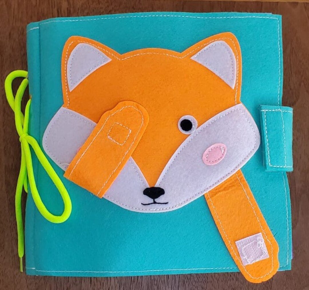 12page Quiet Book for Toddlers Montessori Activity Book Fox Etsy