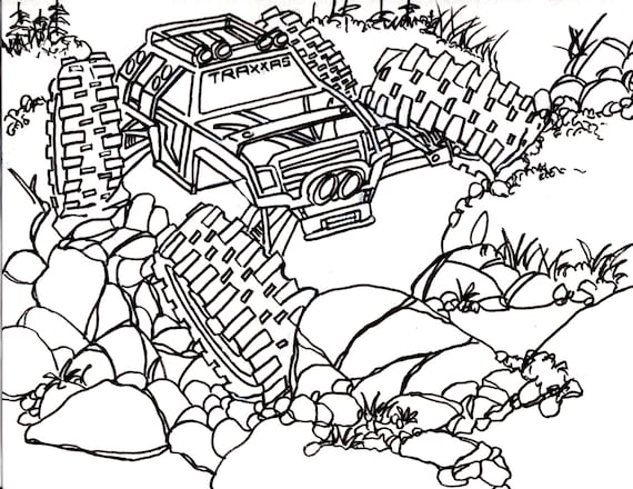 5 Traxxas Summit Coloring Pages Drawing Truck 4x4 RC | Etsy