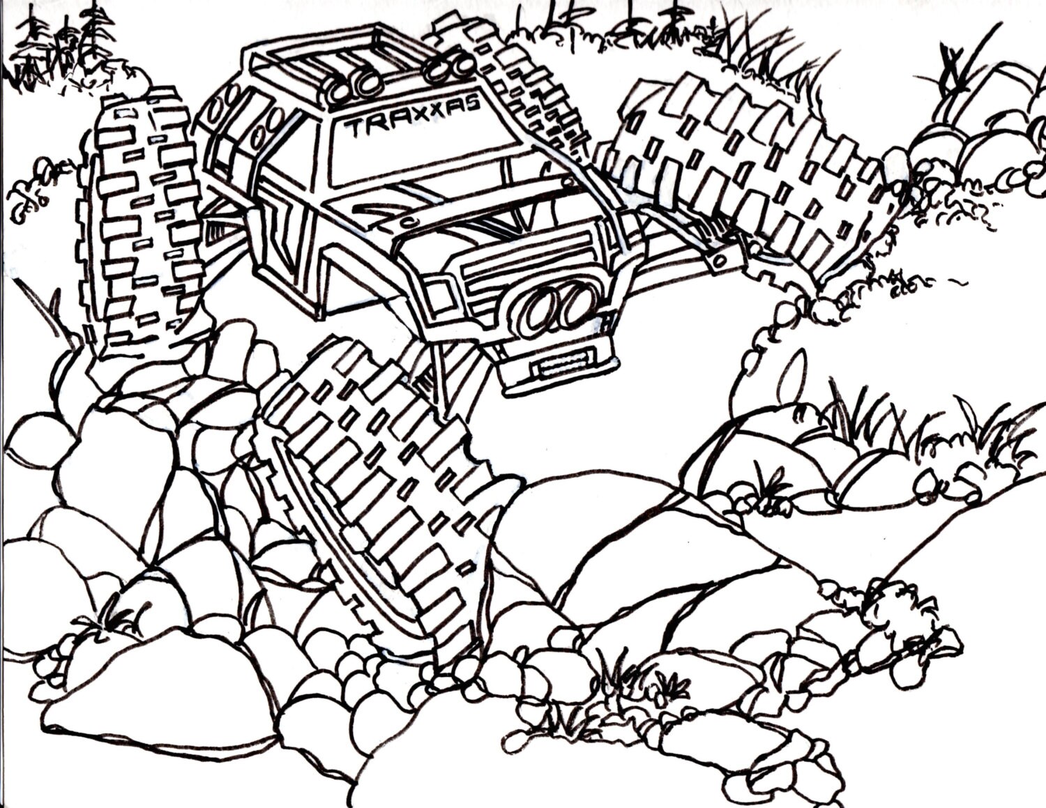 901 Cartoon Traxxas Coloring Pages for Kids