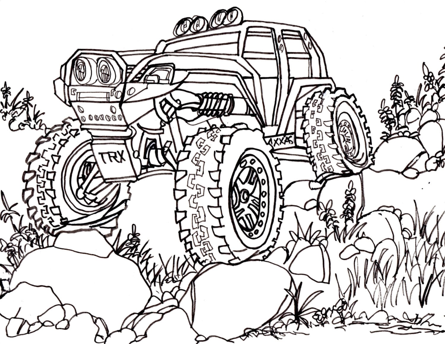 Traxxas Summit Trail Truck Drawing Truck 4x4 RC Crawler Etsy