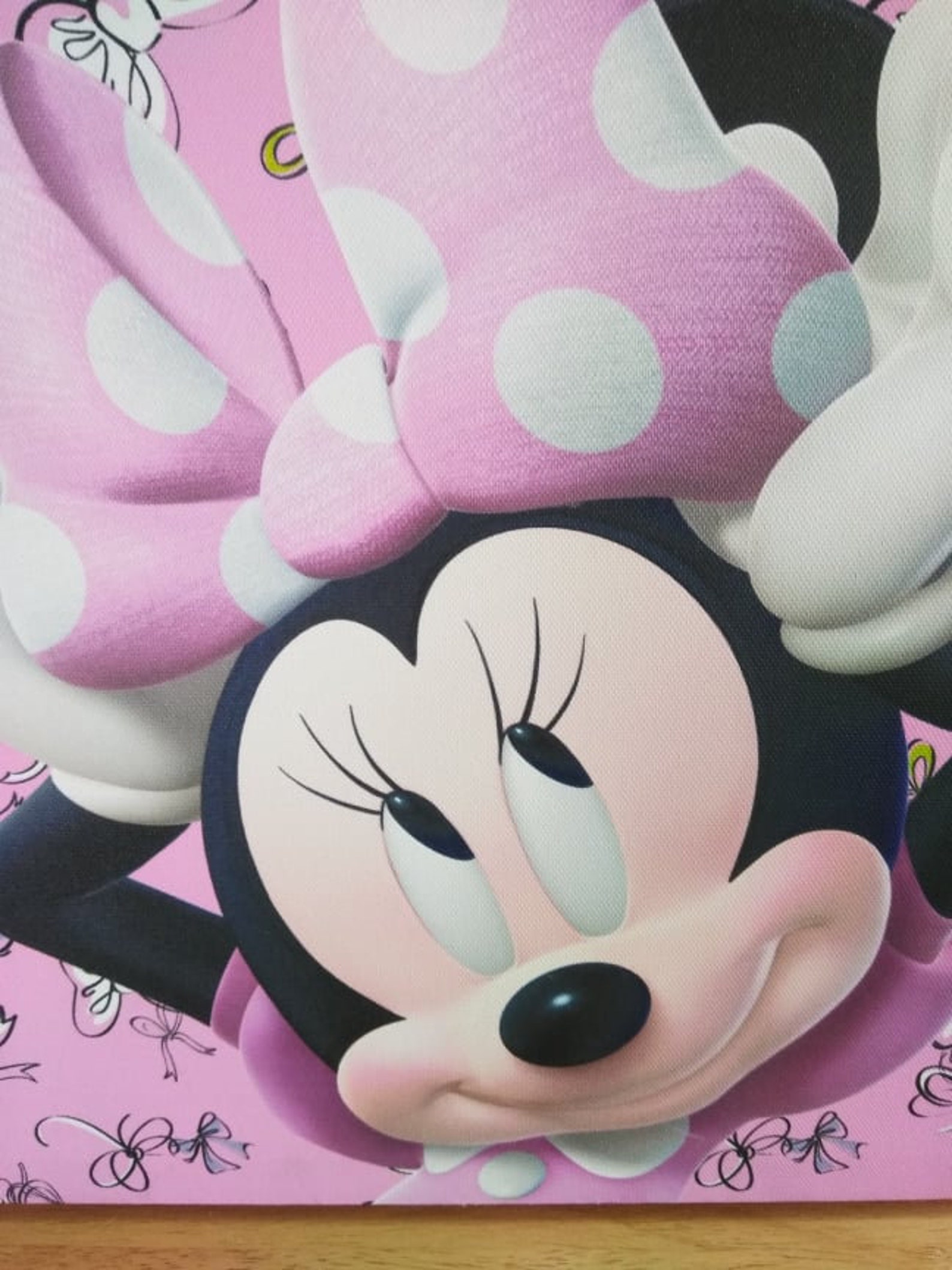 Disney Pink Minnie Mouse Canvas Wall Art Etsy