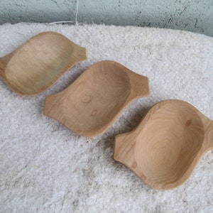 Set Antique Wooden Bowl - Hand Carved Wooden Bowl - Fruit Bowl - Salad Bowl - Rustic Bowl - Wood Bowl - Dough Bowl - Serving Bowl - Primitiv
