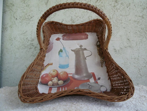 Vintage Wicker Children's Suitcase Basket...Picni… - image 3