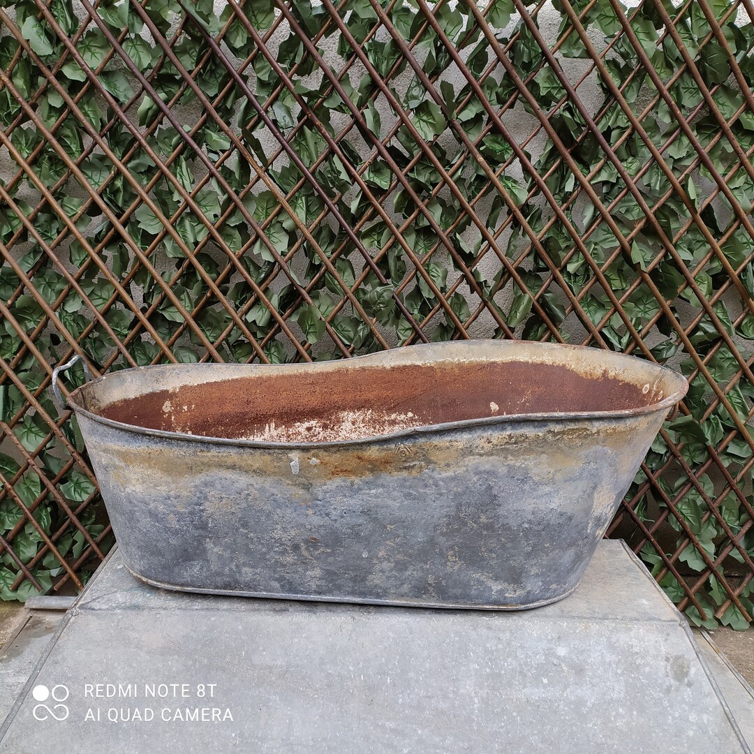 311 Inc Long Vintage Zinc Baby Bath Antique Laudry Basin Etsy
