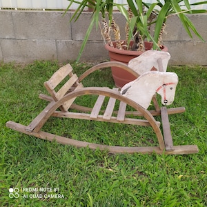Wooden Rocking Horse - Wood Rocking Horse - 1st Birthday Gift - Handmade Wooden Toys - Toddler Gift - Personalized Gift for Kids - Antique