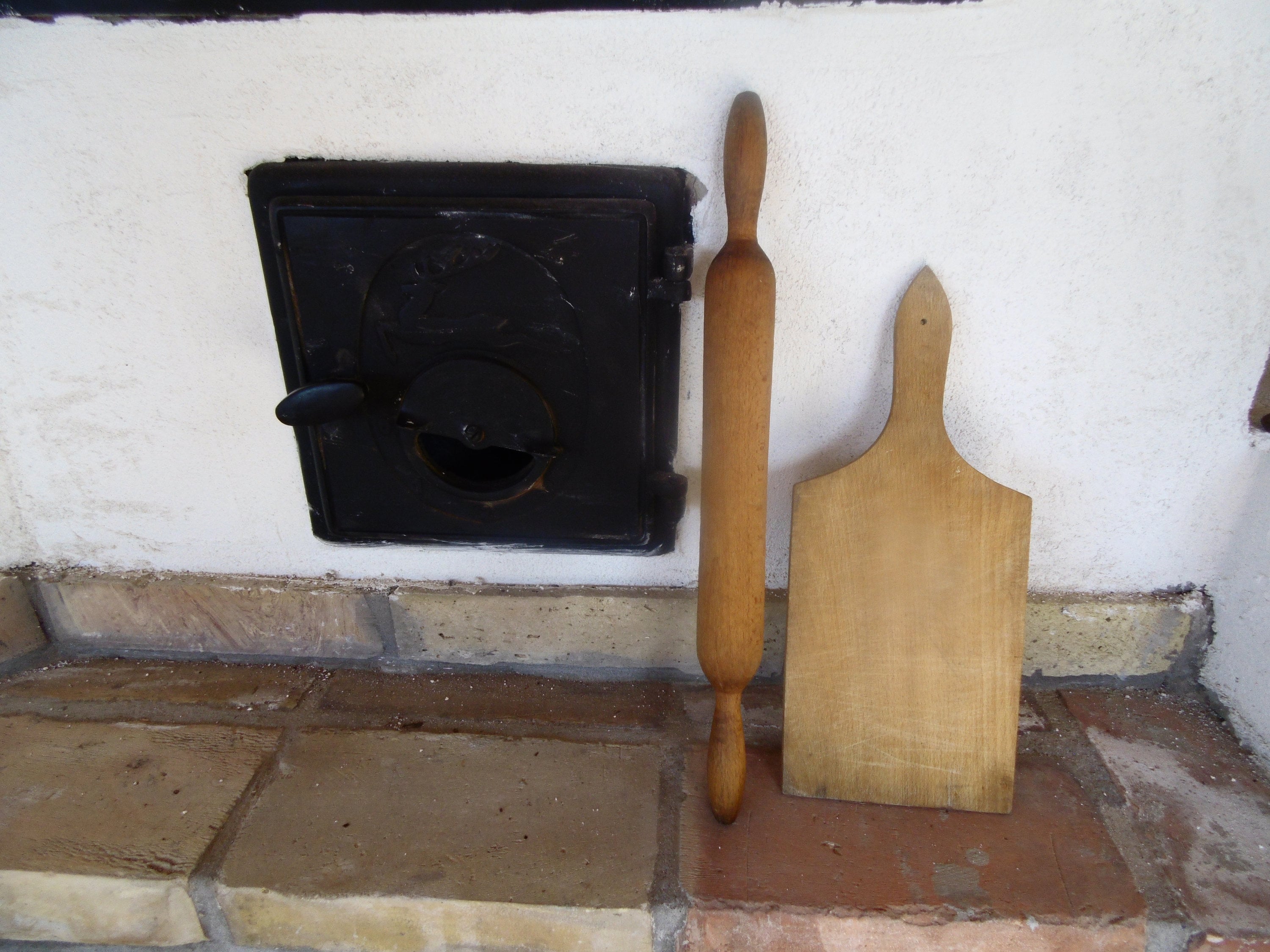 Set Vintage Cutting Board - Antique Primitive Wooden Rolling Pin Handmade - Cooking Utensils - Kitchen Gadget Mismatched Rustic Wood Kitchen