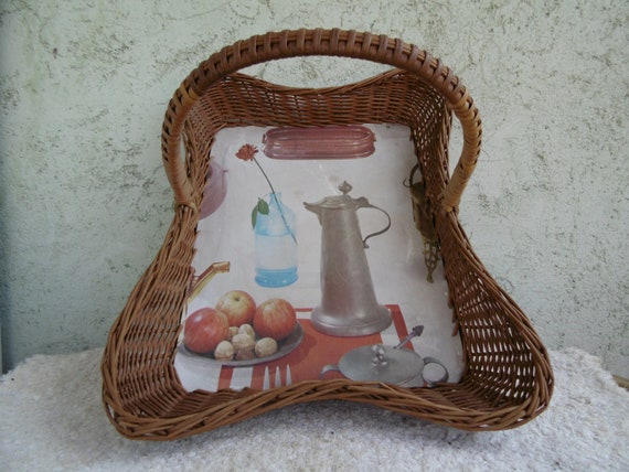 Vintage Wicker Children's Suitcase Basket...Picni… - image 2