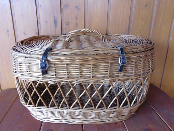 Vintage Wicker Children's Suitcase Basket...Picnic