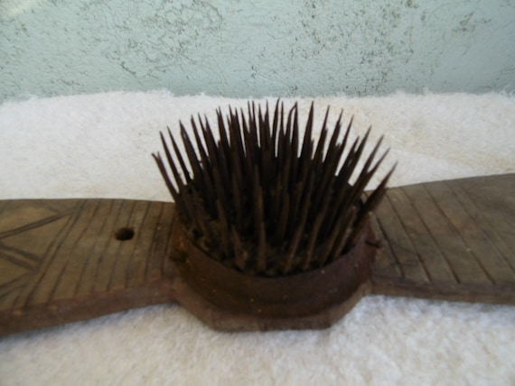 Antique Primitive Wool Comb Antique Natural Wool Comb Hand Carved-country  Cottage Chic-wool Carder-primitives Rustic Decor-unique Gift. 