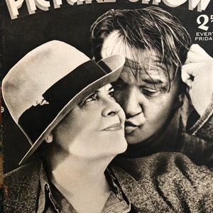 1934 Picture Show Movie Magazine Marie Dressler Wallace Beery Tugboat Annie