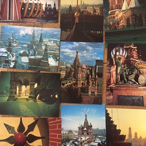 Moscow Postcard Set of 10 St Basil&#39;s Cathedral Photos Nikolaj Rachmanov