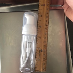 50ml Mini Foaming Soap Dispenser Travel Size 1.75oz Clear PET with Cap Set of 12