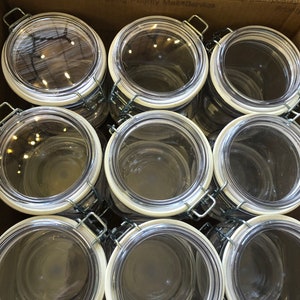 18x 19oz PET Bail Jar 570mL Salt Scrub Cream Shea Butter Verpakking Hard Clear Plastic Set van 18