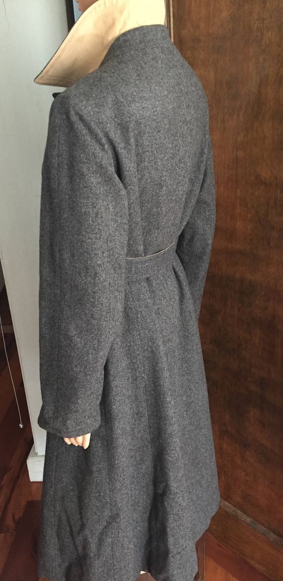 Rare 70s Aquascutum Fully Reversible Grey Flannel… - image 6