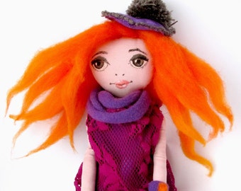 Textile Doll , Art Doll , OOAK Art Doll , Collection Dolls . Soft Toy , Design Dolls , Interior Doll , Rag Toy , Art Toy , Cloth Art Doll