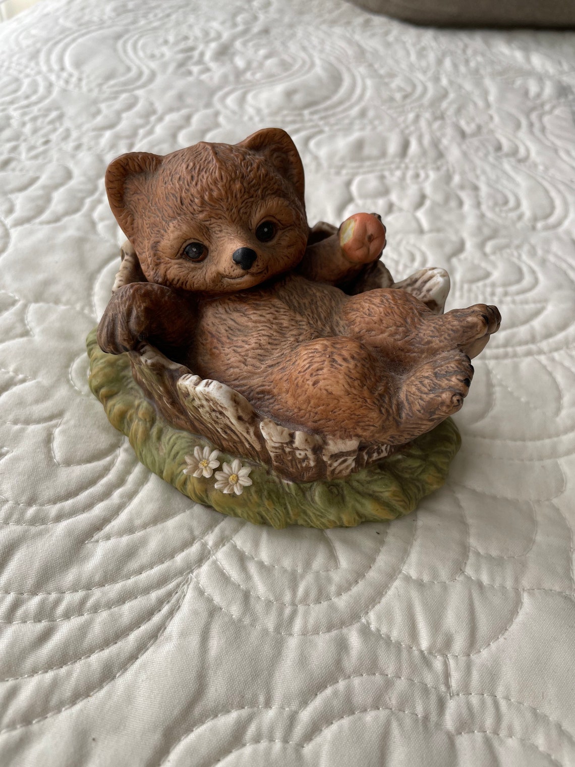 Collectible teddy bear figurine statue Etsy