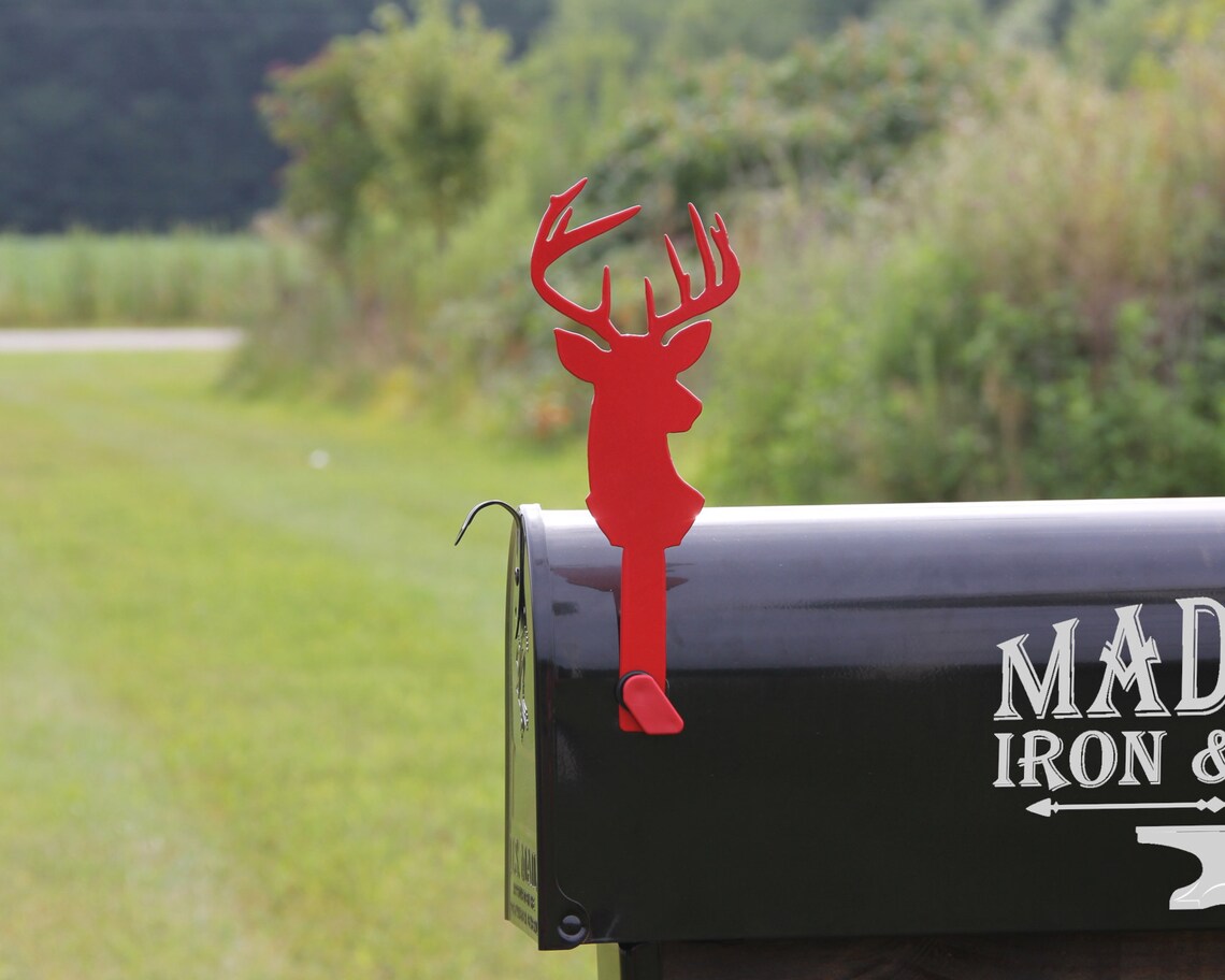 Deer Mailbox Flag Decorative Mailbox Flag Metal Deer Mailbox Etsy