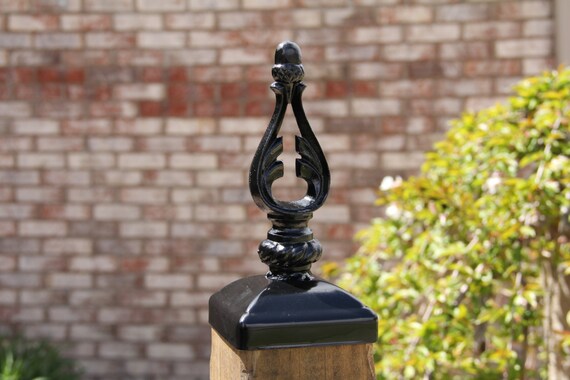 Acorn Top 4x4 Post Cap Decorative Acorn Wrought Iron Finial Etsy