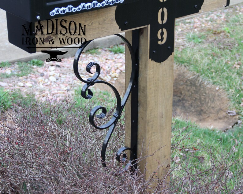6x6 Scrolled Wrought Iron Mailbox Post Dress up Kit mailbox Etsy
