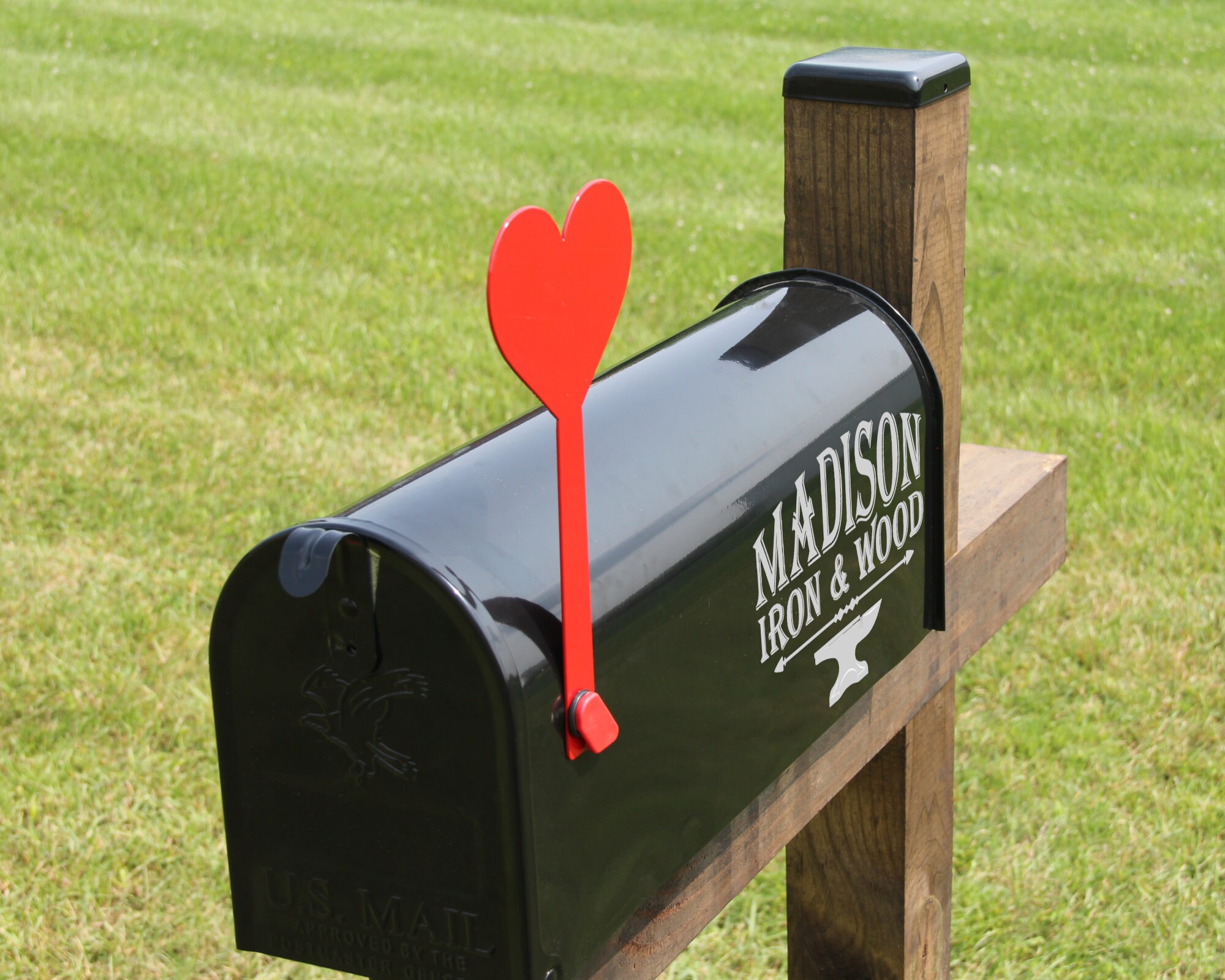 Heart Mailbox Flag Decorative Mailbox Flag Metal Heart Etsy