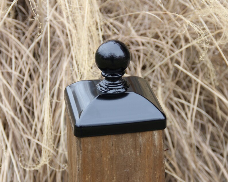 6x6 Post Cap for Wood Fence Post Large Wrought Iron Etsy