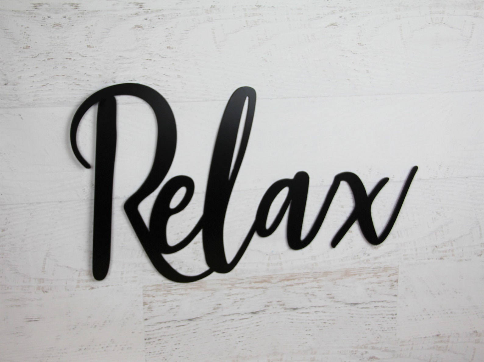 Relax Sign Relax Word Wall Art Metal Wall Art Decor Relax Etsy