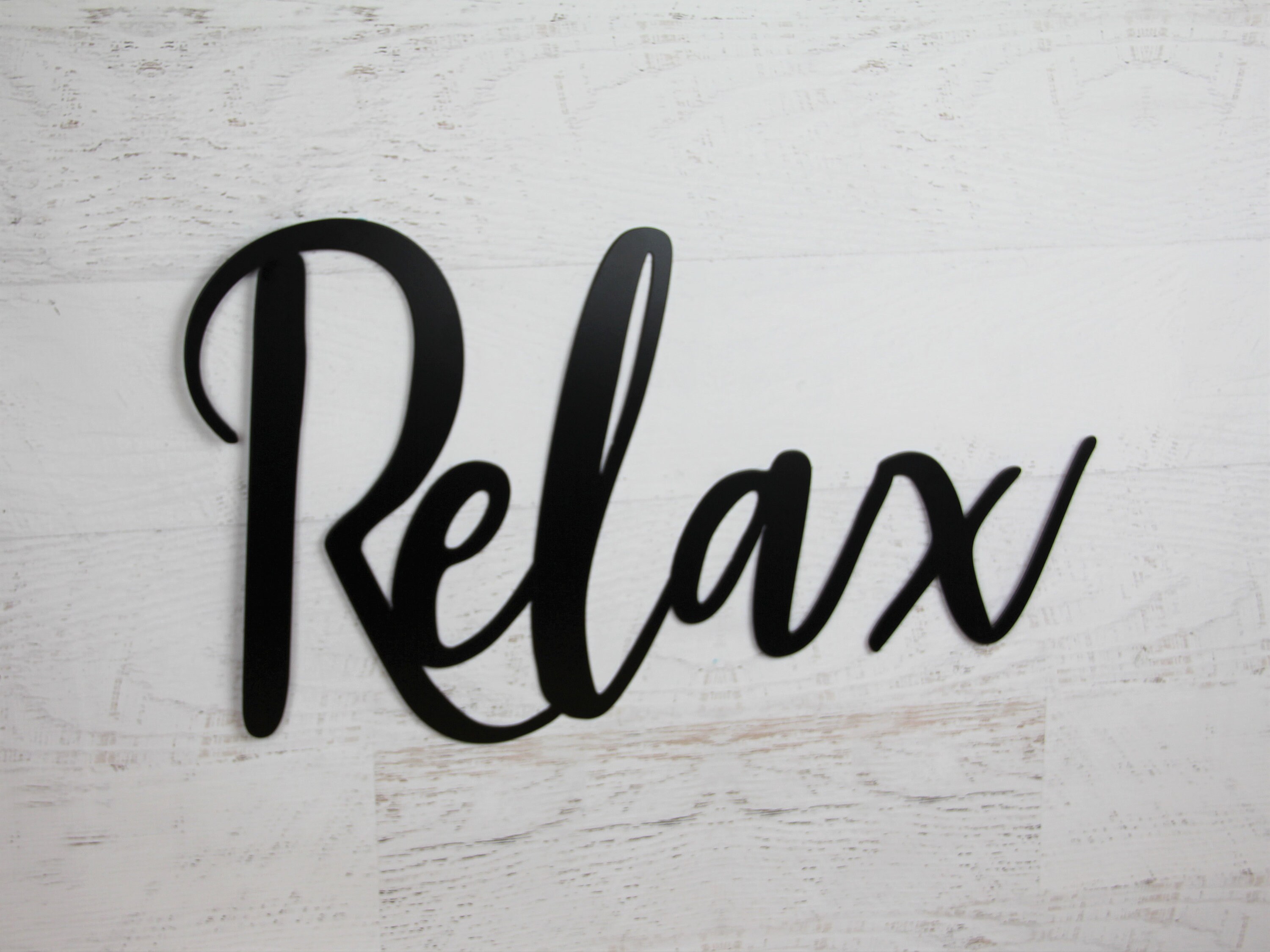 Relax Sign Relax Word Wall Art Metal Wall Art Decor Relax - Etsy Ireland