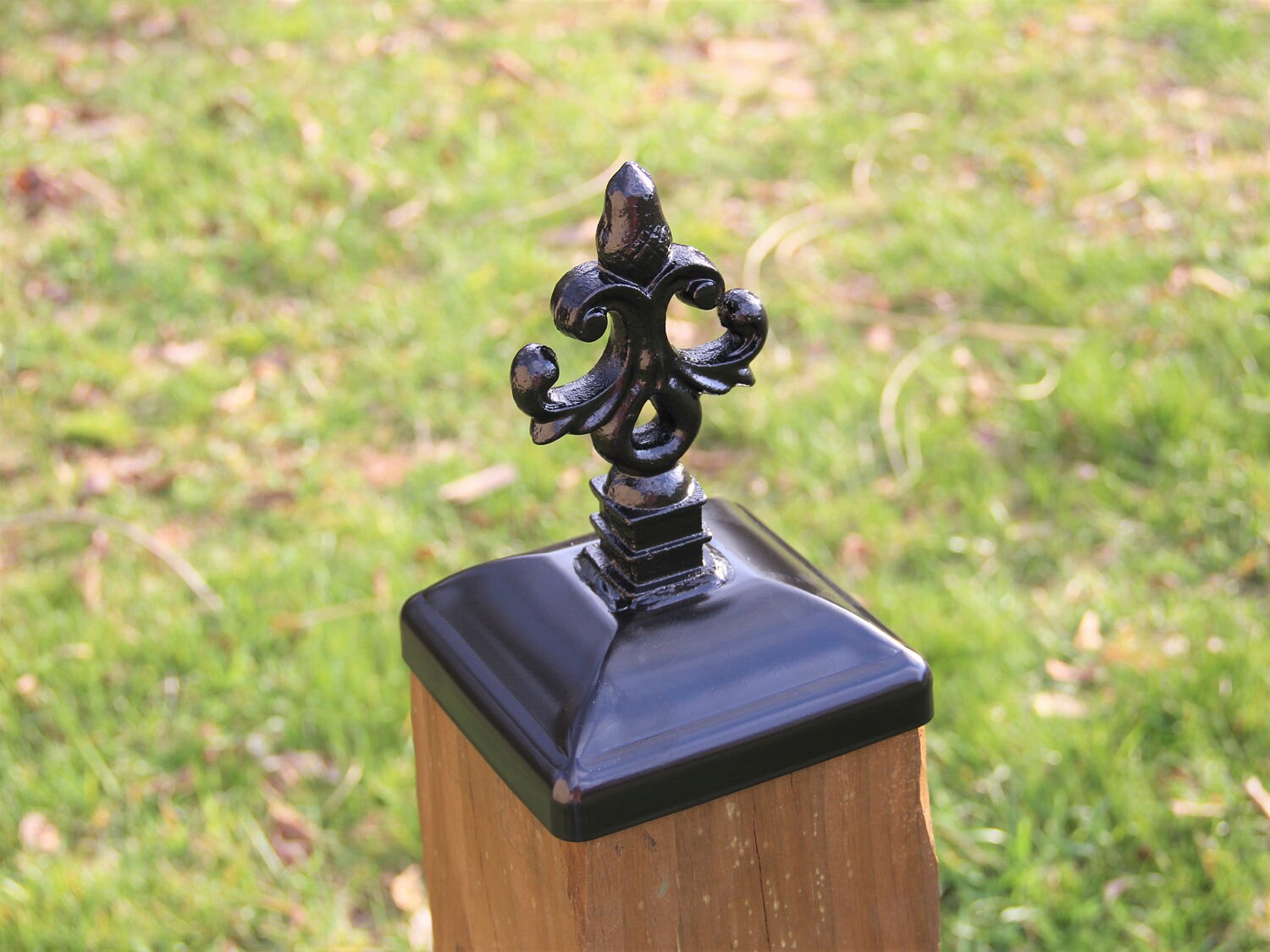 6x6 Wrought Iron Post Cap for Wood 6x6 Post Large Nottingham Etsy