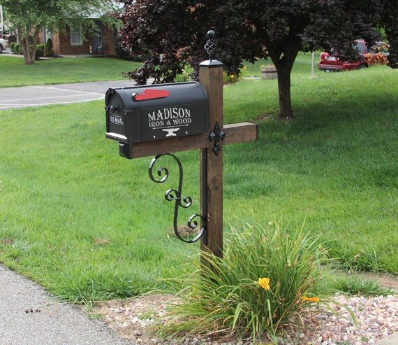 Double S Scroll Mailbox Dress Up Kit Wrought Iron Wood Etsy