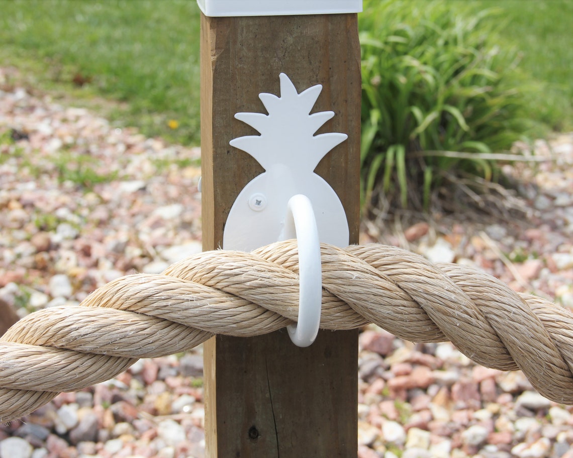 Nautical Rope Fence Bracket Pineapple Design Rings Pineapple Etsy