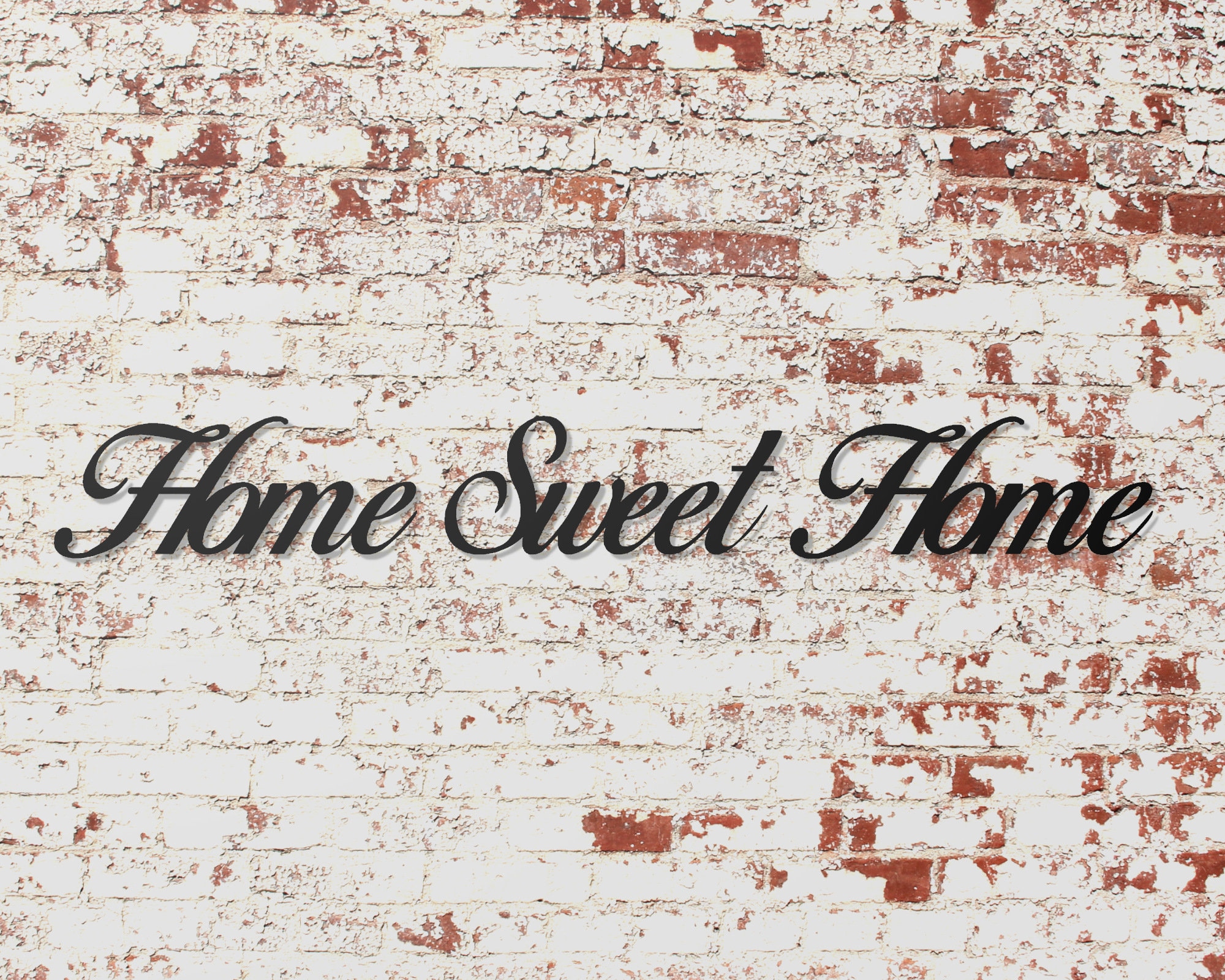 Home Sweet Home Cursive Metal Sign Metal Home Decor Porch Etsy