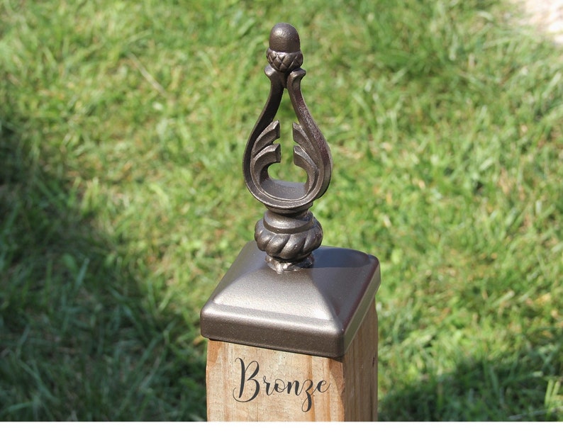 Acorn Top 4x4 Post Cap Decorative Acorn Wrought Iron Finial Etsy