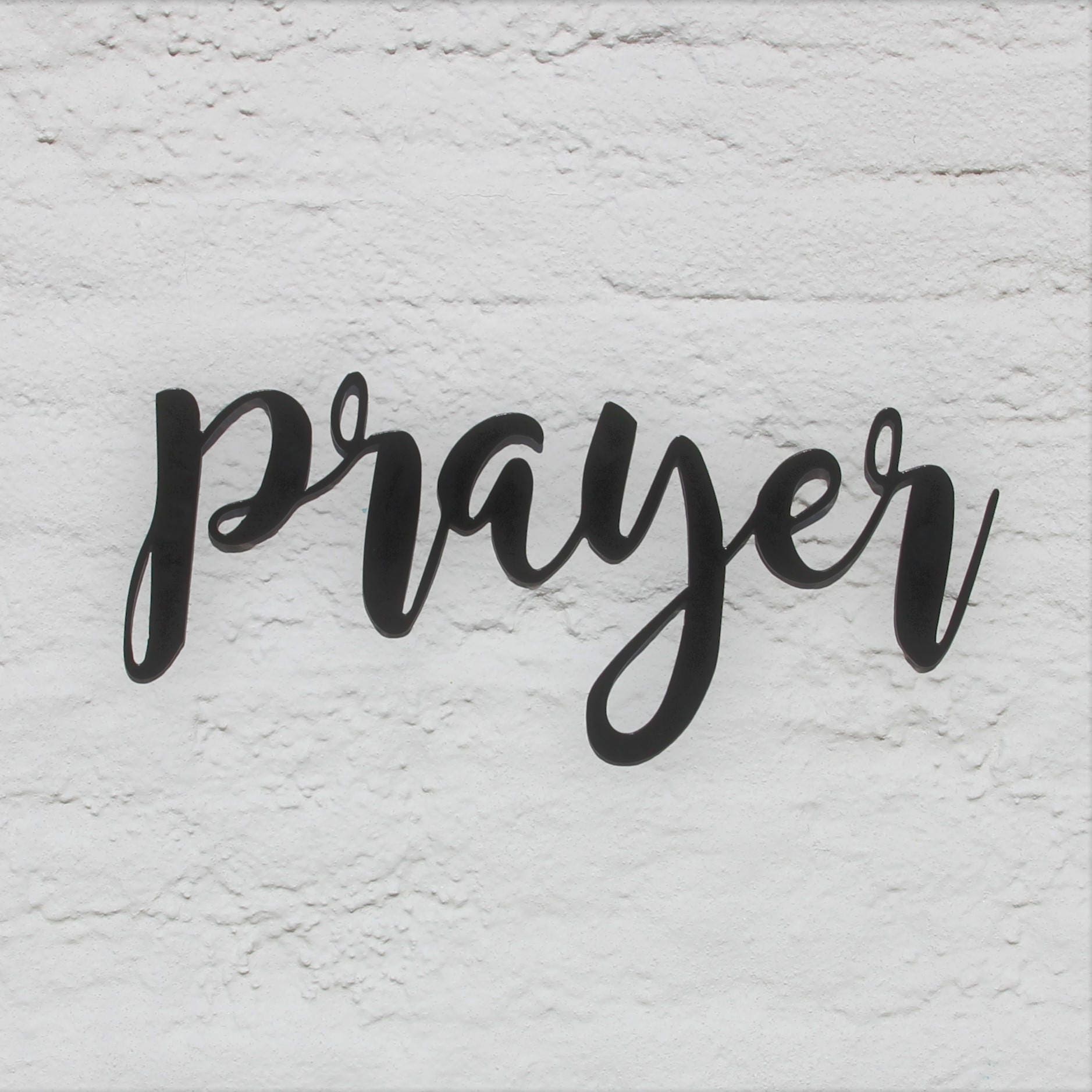 Prayer Metal Home Decor Word Wall Art Church Art Prayer Etsy