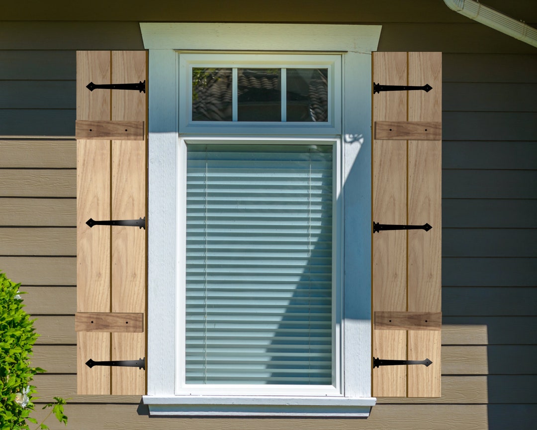 Wooden Shutters With Steel Dummy Hinges comes in Pairs, Sizes Ranging