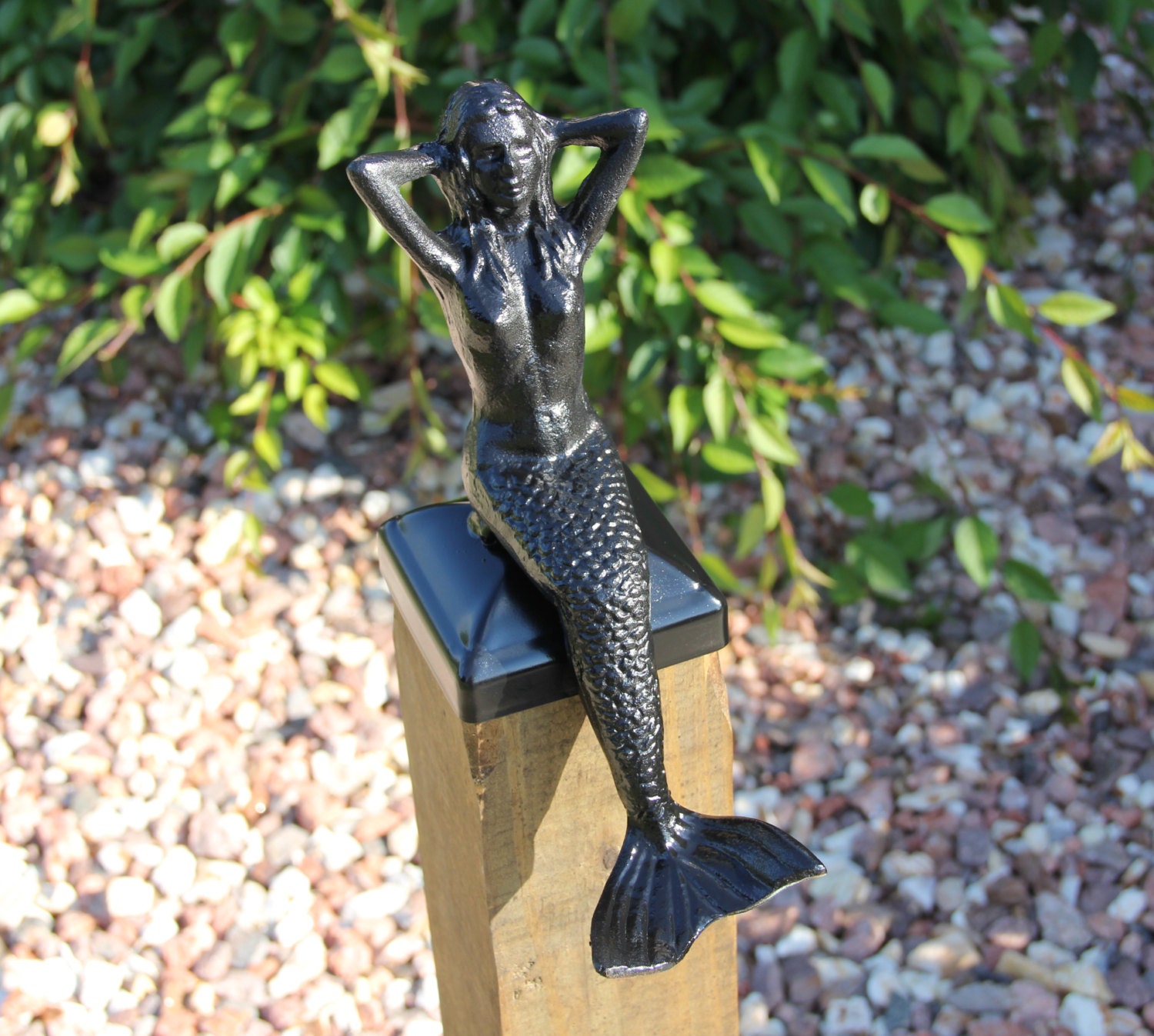 Wrought Iron Decorative Mermaid Post Cap For 4x4 Wood Etsy