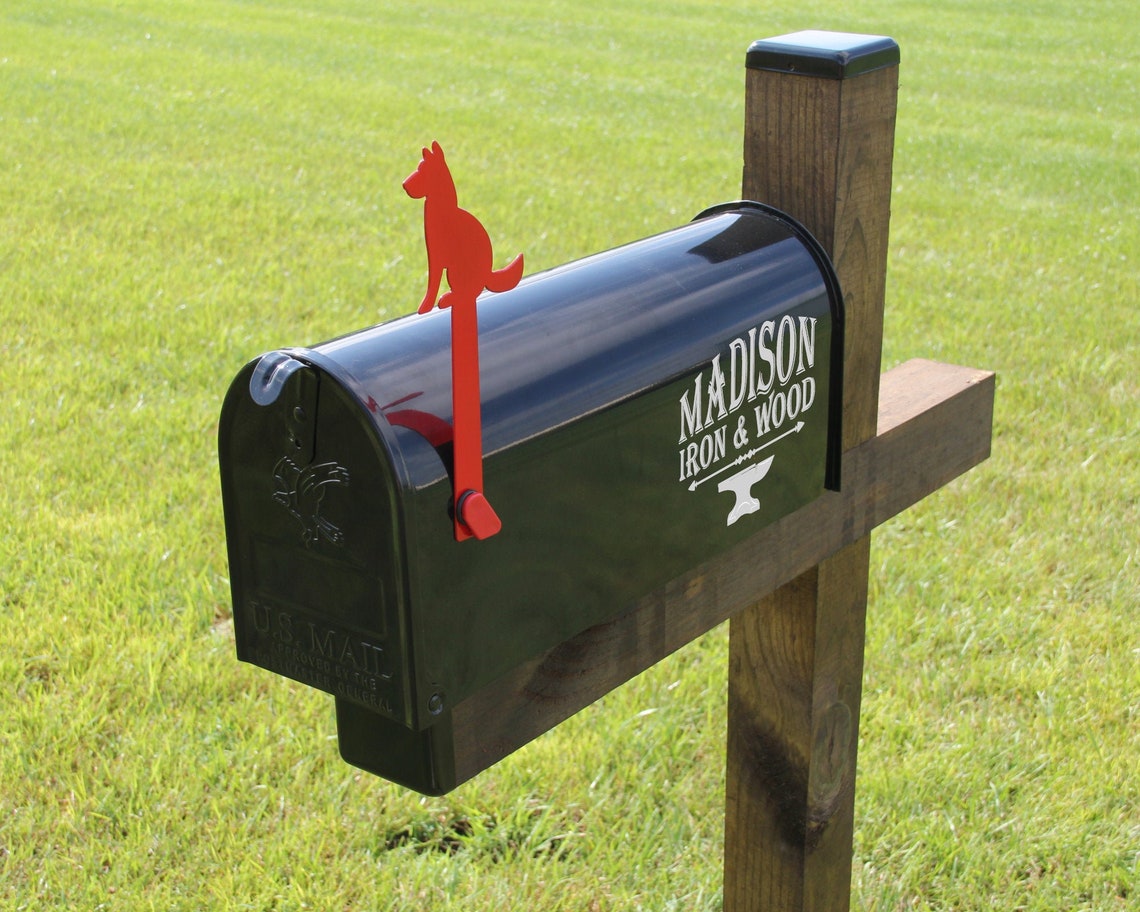Dog Mailbox Flag Decorative Mailbox Flag Metal Dog Mailbox Etsy