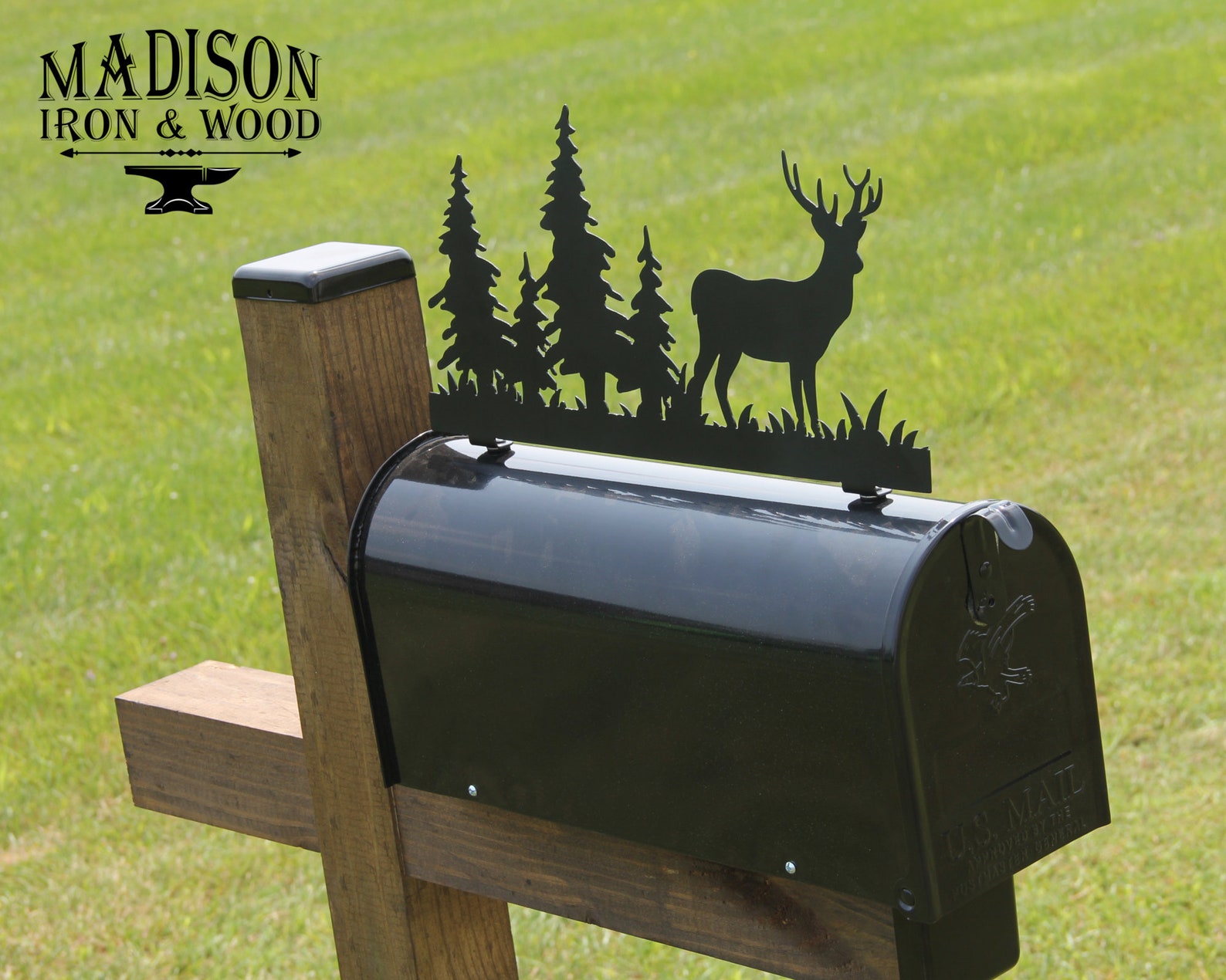 Deer in Woods Mailbox Topper Decorative Mailbox Sign Deer Etsy